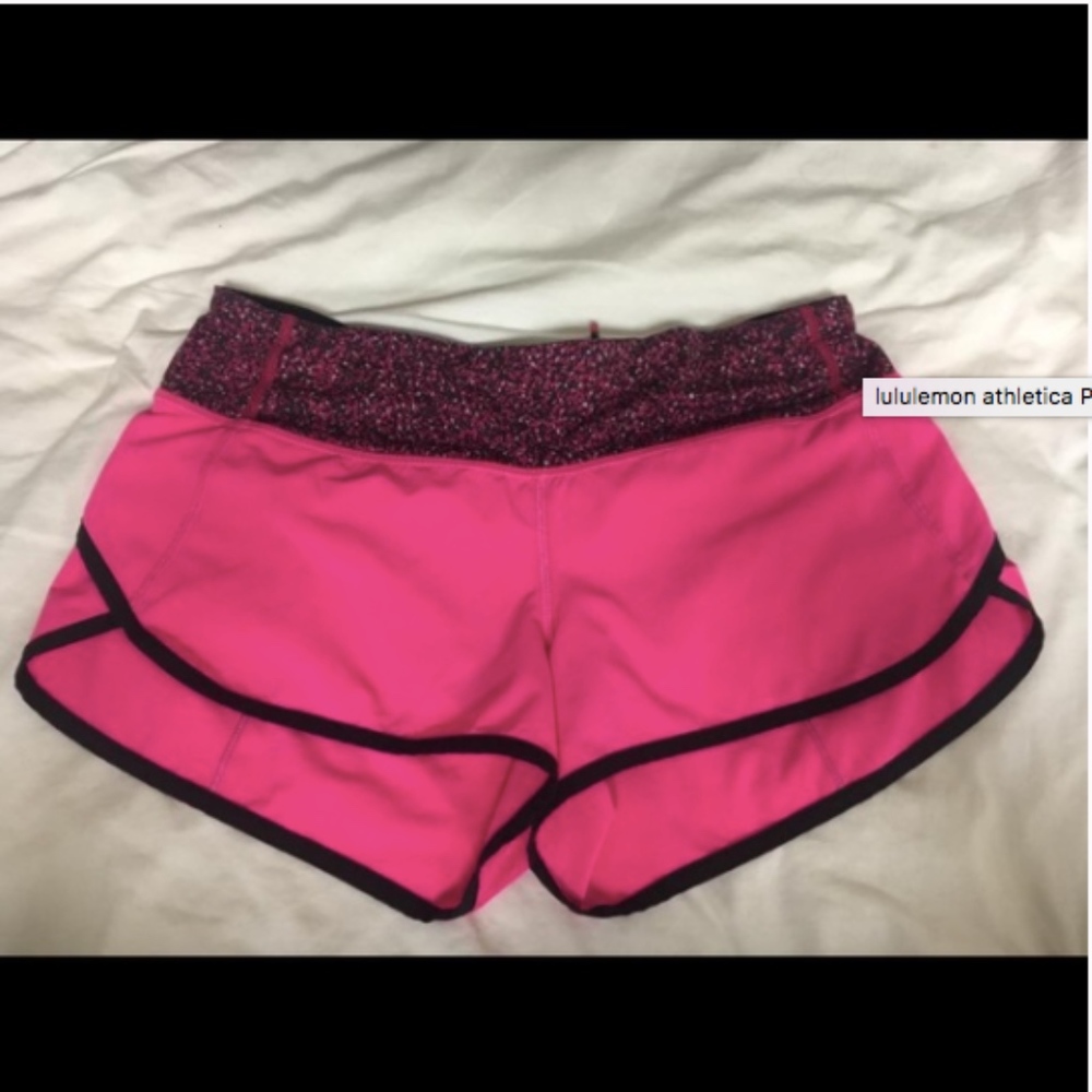 Pink Lululemon Speed Shorts
